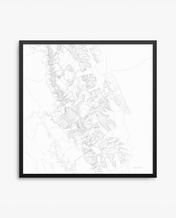 Vinson Massif White Background Framed