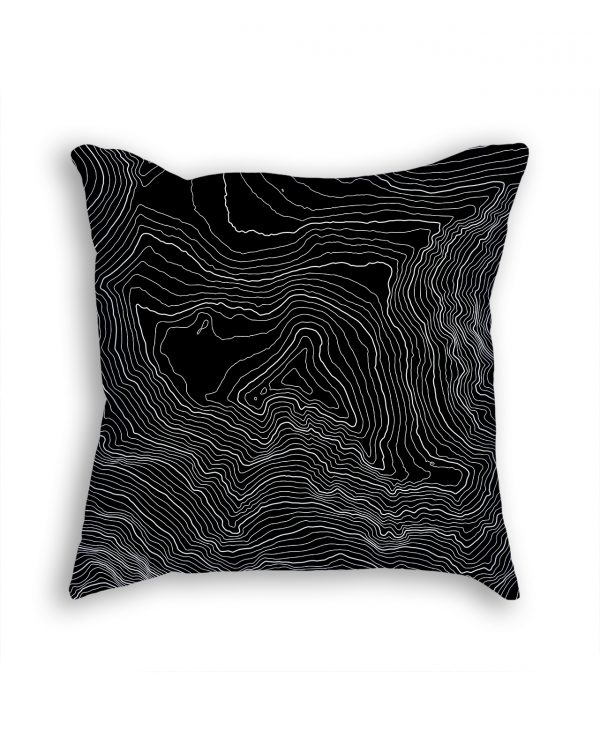Denali Alaska USA Decorative Throw Pillow Black
