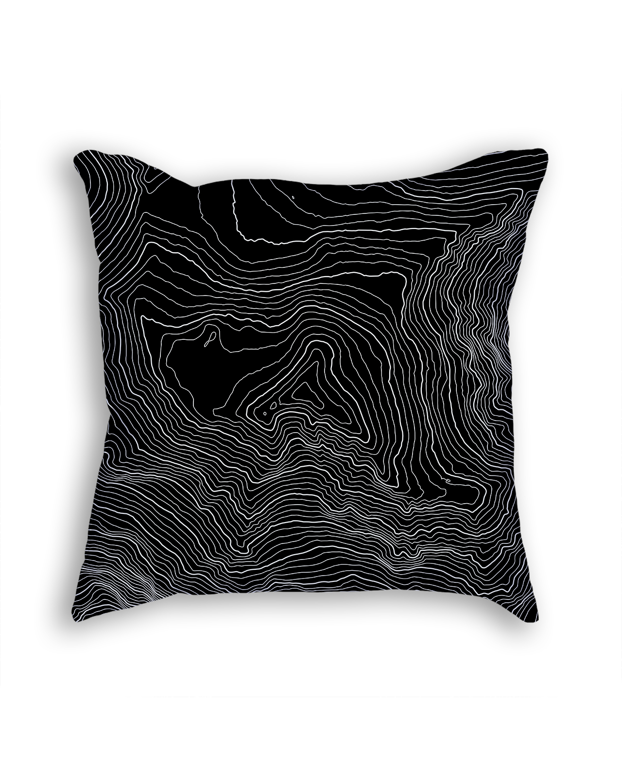 Denali Alaska USA Decorative Throw Pillow Black