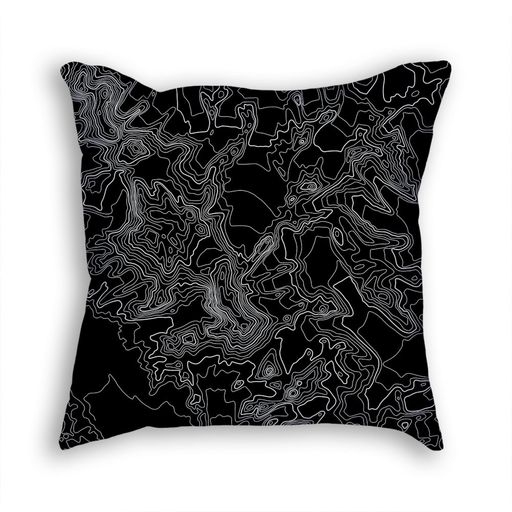 Vinson Massif Antarctica Decorative Throw Pillow Black